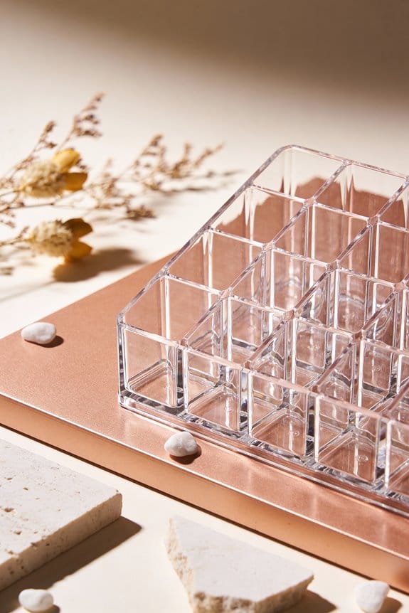 acrylic organizer size and compartments