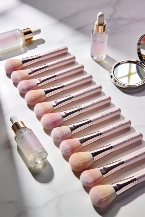 flawless makeup with brushes