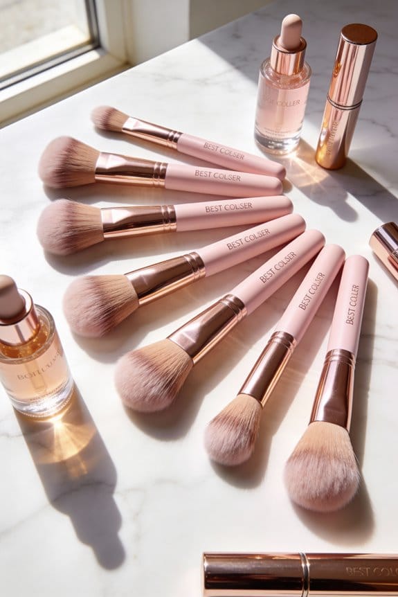 fluffy concealer brushes selection