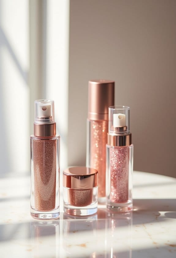 glitter spray body products