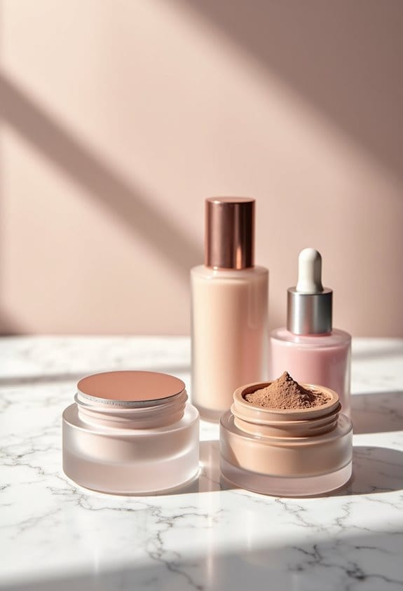 layering cream and powder