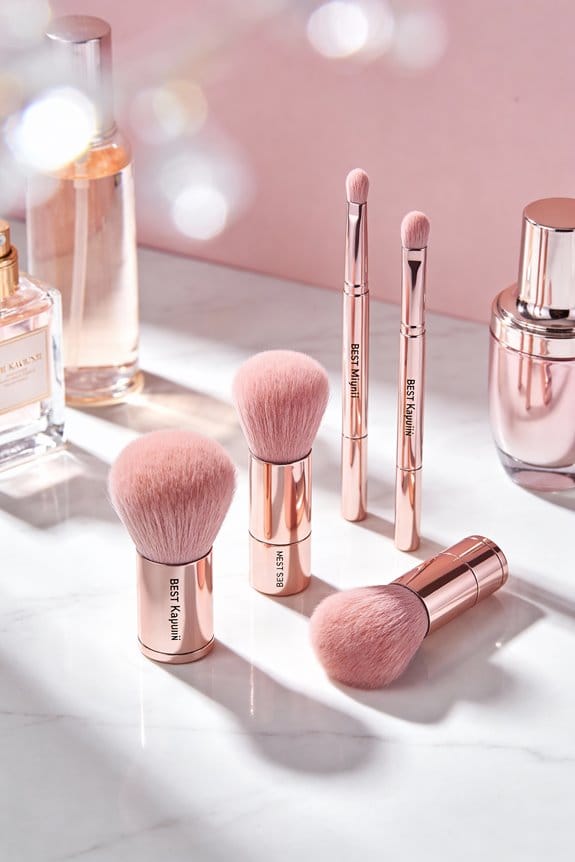 mini kabuki brush blending