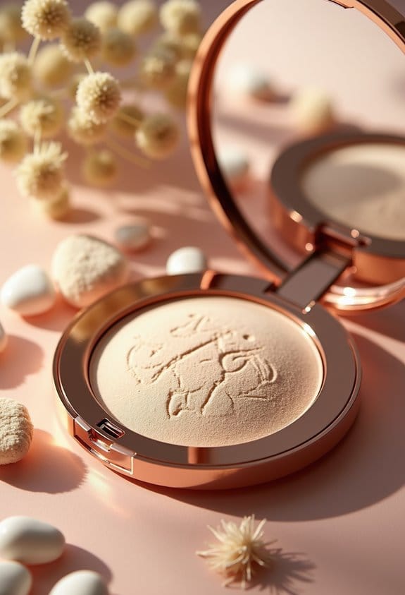 talc enhances pressed powders