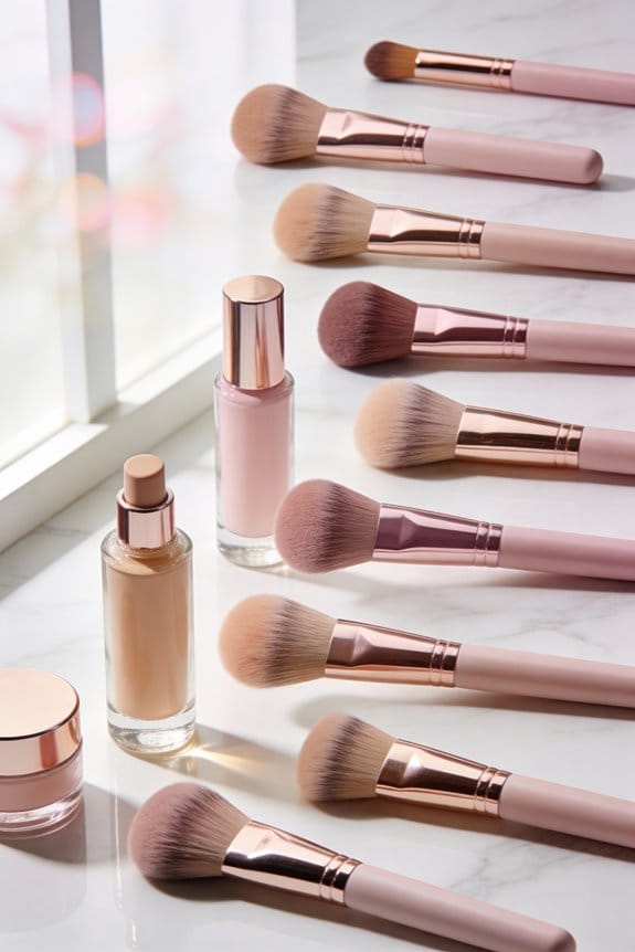 top round foundation brushes