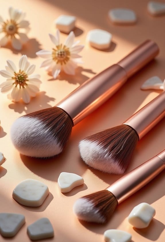 versatile mixed fiber makeup brushes