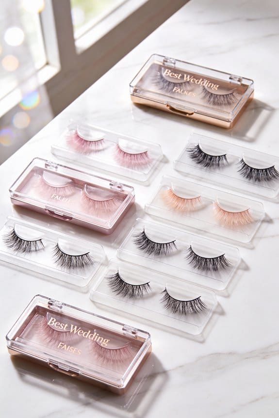 wedding false lashes selection
